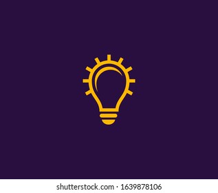 Light bulb logo vector icon 