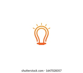 Light bulb logo vector icon 