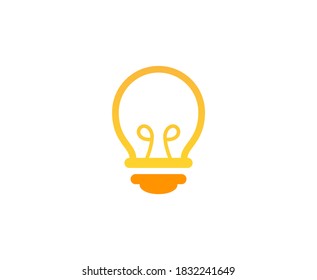Icono del vector del logotipo de la bombilla luminosa 
