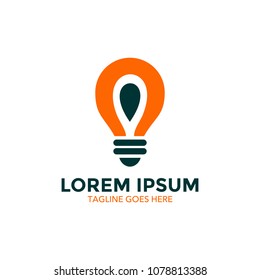 Light bulb logo. vector illustration. icon