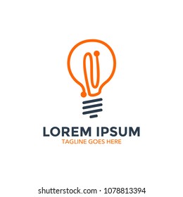 Light bulb logo. vector illustration. icon