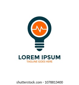 Light bulb logo. vector illustration. icon
