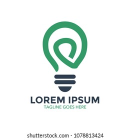 Light bulb logo. vector illustration. icon