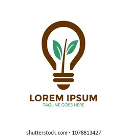 Light bulb logo. vector illustration. icon