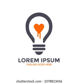 Light bulb logo. vector illustration. icon