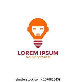Light bulb logo. vector illustration. icon