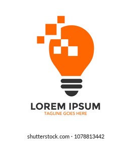 Light bulb logo. vector illustration. icon