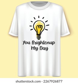 light bulb Lover T-Shirt Design, Funny Quote.