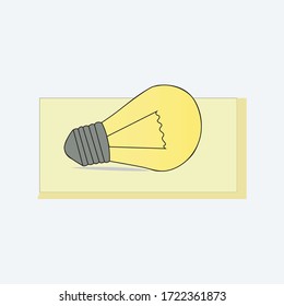 light bulb lying vector illustration