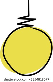 Bombilla de luz hecha con líneas de arte decorativo