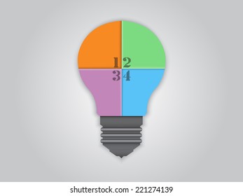 light bulb made of  jigsaw