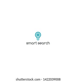 light bulb and magnifying glass logo design