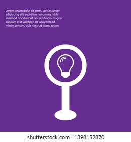 light bulb and map pin. logo concept. idea logo