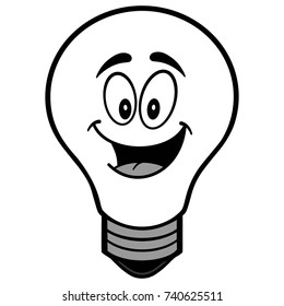 Light Bulb Mascot Illustration