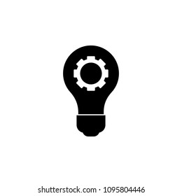 light bulb with a mechanism icon. Element of web icon for mobile concept and web apps. Isolated light bulb with a mechanism icon can be used for web and mobile on white background