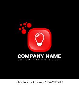 Light bulb Minimal icon. Light bulb logo design. UX or creative logo