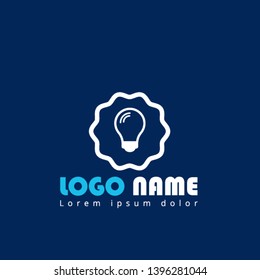 Light bulb Minimal icon. Light bulb logo design. UX or creative logo