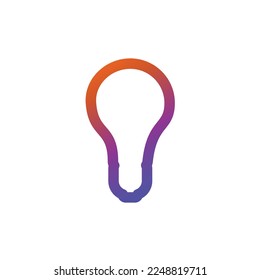 light bulb modern smart solution simple line colorful gradient