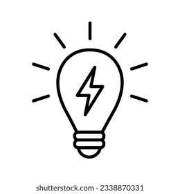 Light bulb modern stylish icon vector