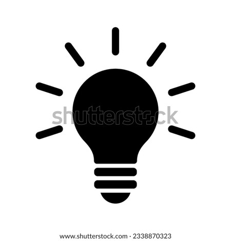 Light bulb modern stylish icon vector