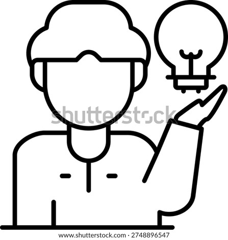 Light Bulb Moment Illustration vector Icon Design