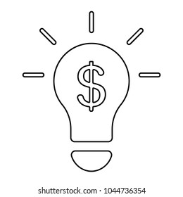 light bulb with money icon