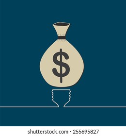 Light Bulb Money vector illustration 