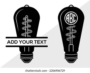 Ilustración de vectores imprimibles SVG con bombilla de luz