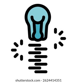 Light bulb with motion trails symbolizing fast thinking, quick ideas, and innovative solutions
