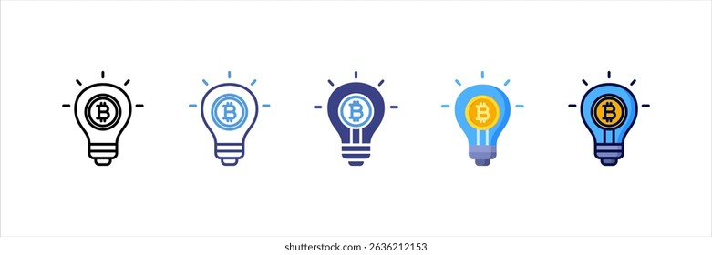 Light Bulb Multi Style Icon Set