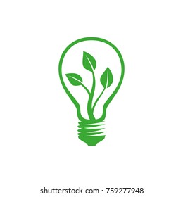 light bulb nature agriculture technology logo