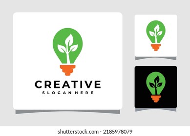 Light Bulb Nature Leaf Idea Logo Template Design Inspiration