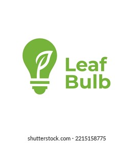 Light Bulb Nature Leaf Logo Design