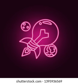 light bulb neon icon. Elements of Idea set. Simple icon for websites, web design, mobile app, info graphics