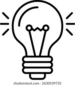 Light Bulb New Creative Icon Design Vector