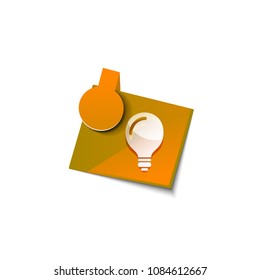 Glühbirne, neue Idee Konzept-Web-Schaltfläche, Vektorgrafik