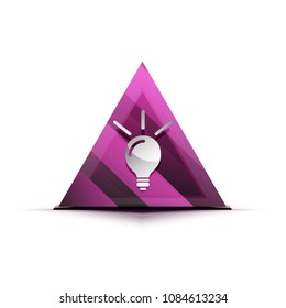 Light bulb, new idea concept web button, vector illustration