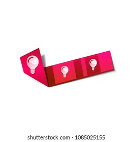 Light bulb, new idea concept web button, vector illustration