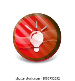 Light bulb, new idea concept web button, vector illustration