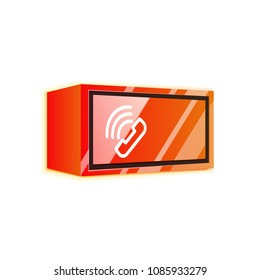 Light bulb, new idea concept web button, vector illustration