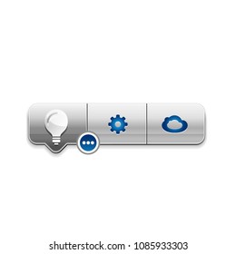 Light bulb, new idea concept web button, vector illustration