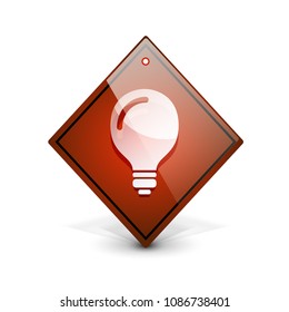 Glühbirne, neue Idee Konzept-Web-Schaltfläche, Vektorgrafik