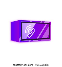 Light bulb, new idea concept web button, vector illustration