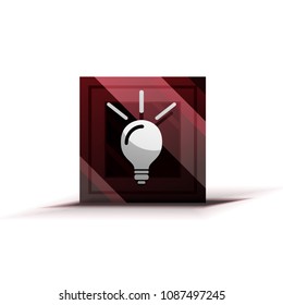 Bombilla, botón web de concepto nuevo de idea, ilustración vectorial