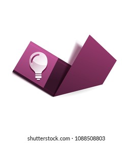 Bombilla, botón web de concepto nuevo de idea, ilustración vectorial