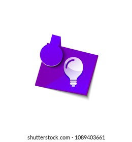 Glühbirne, neue Idee Konzept-Web-Schaltfläche, Vektorgrafik