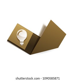 Glühbirne, neue Idee Konzept-Web-Schaltfläche, Vektorgrafik