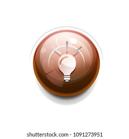 Glühbirne, neue Idee Konzept-Web-Schaltfläche, Vektorgrafik