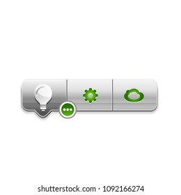 Light bulb, new idea concept web button, vector illustration