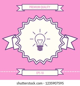 Light bulb - new ideas. Graphic elements for your design